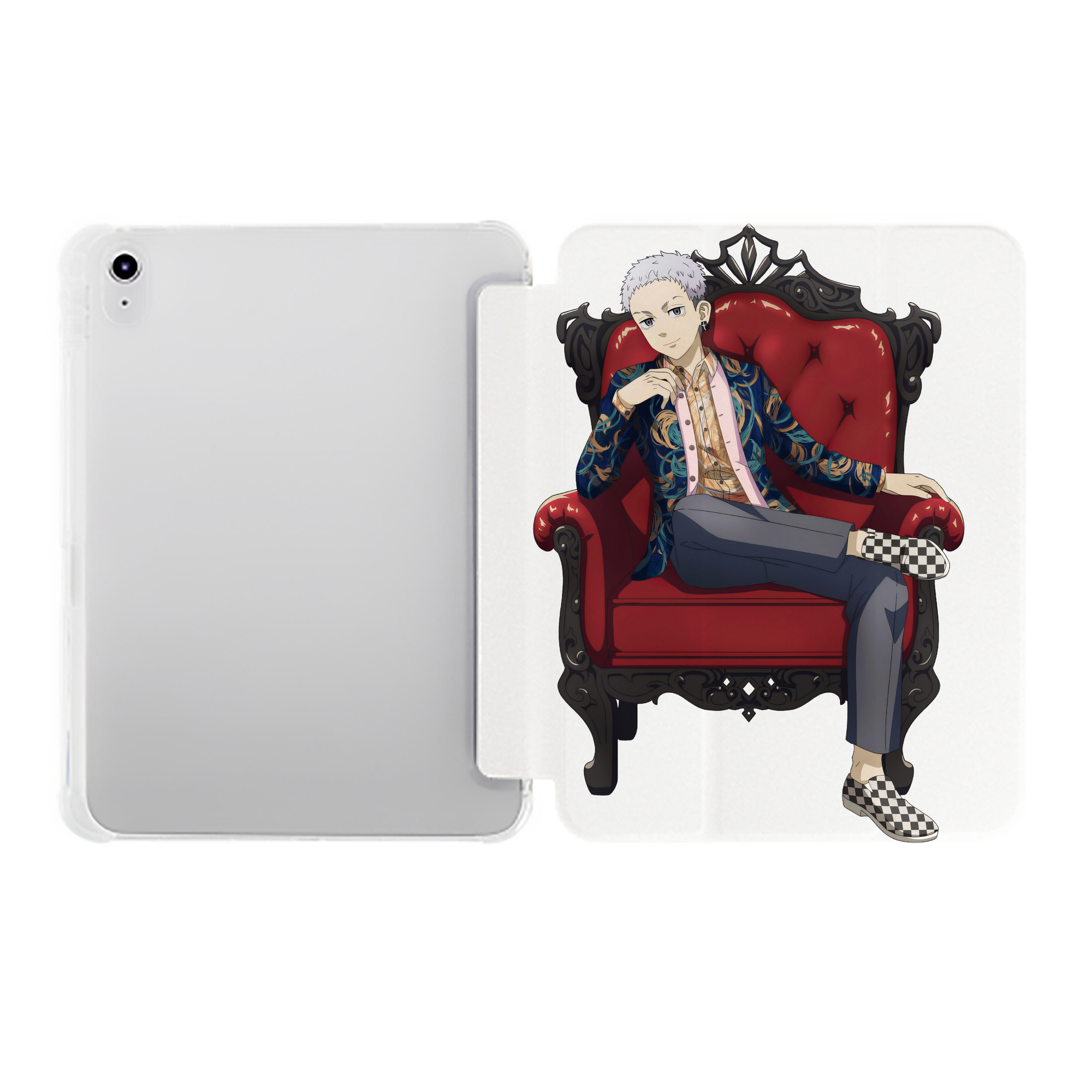 （画像用） 東京リベンジャーズ Tokyo Revengers IPad ケース ペン収納付き 三つ折りスタンド PUレザー×シリコン 対応機種9.5/10.5/10.9インチ